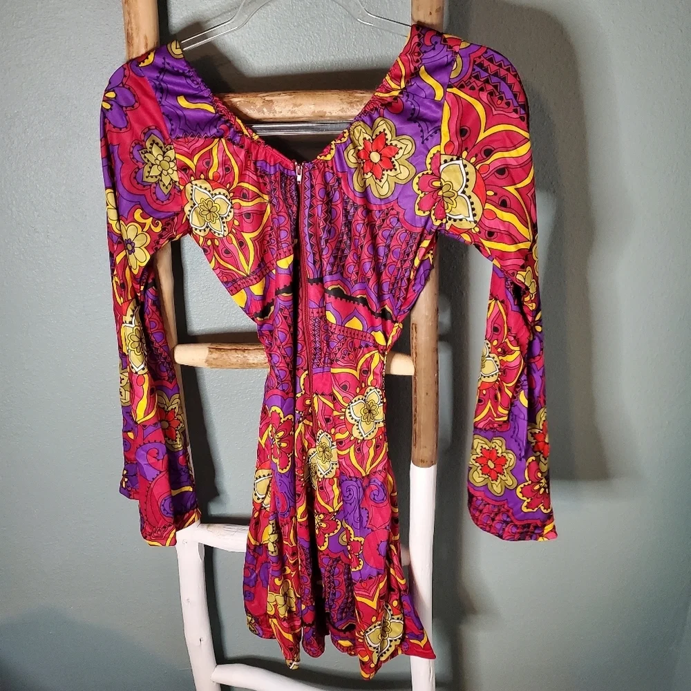 60s Mod Mini Dress Small - Picture 4 of 6